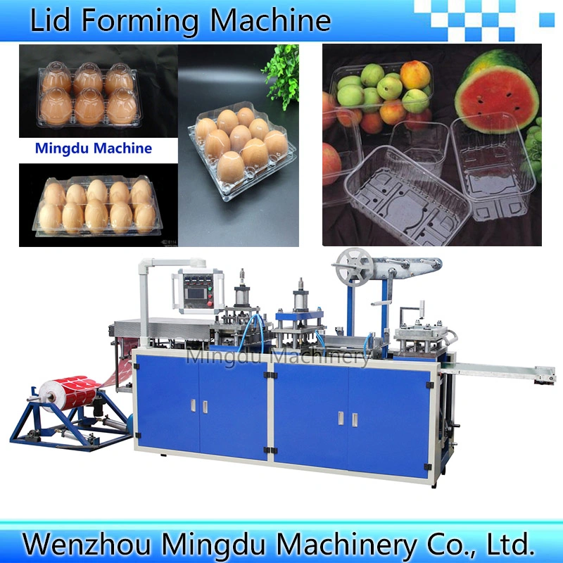 Automatic High Speed Plastic Paper Coffee Cup Lid Cover Flat Tray Fruits Clamshell Packing Box Vacuum Thermoforming Making Forming Machine